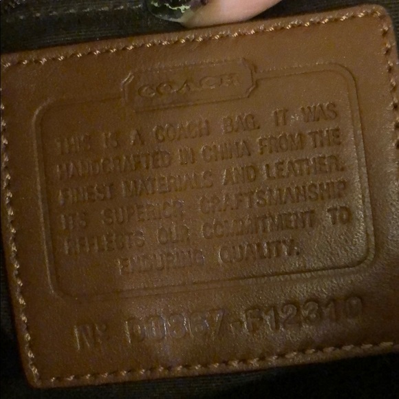 Coach Satchel - fabric with leather handles - Picture 4 of 7